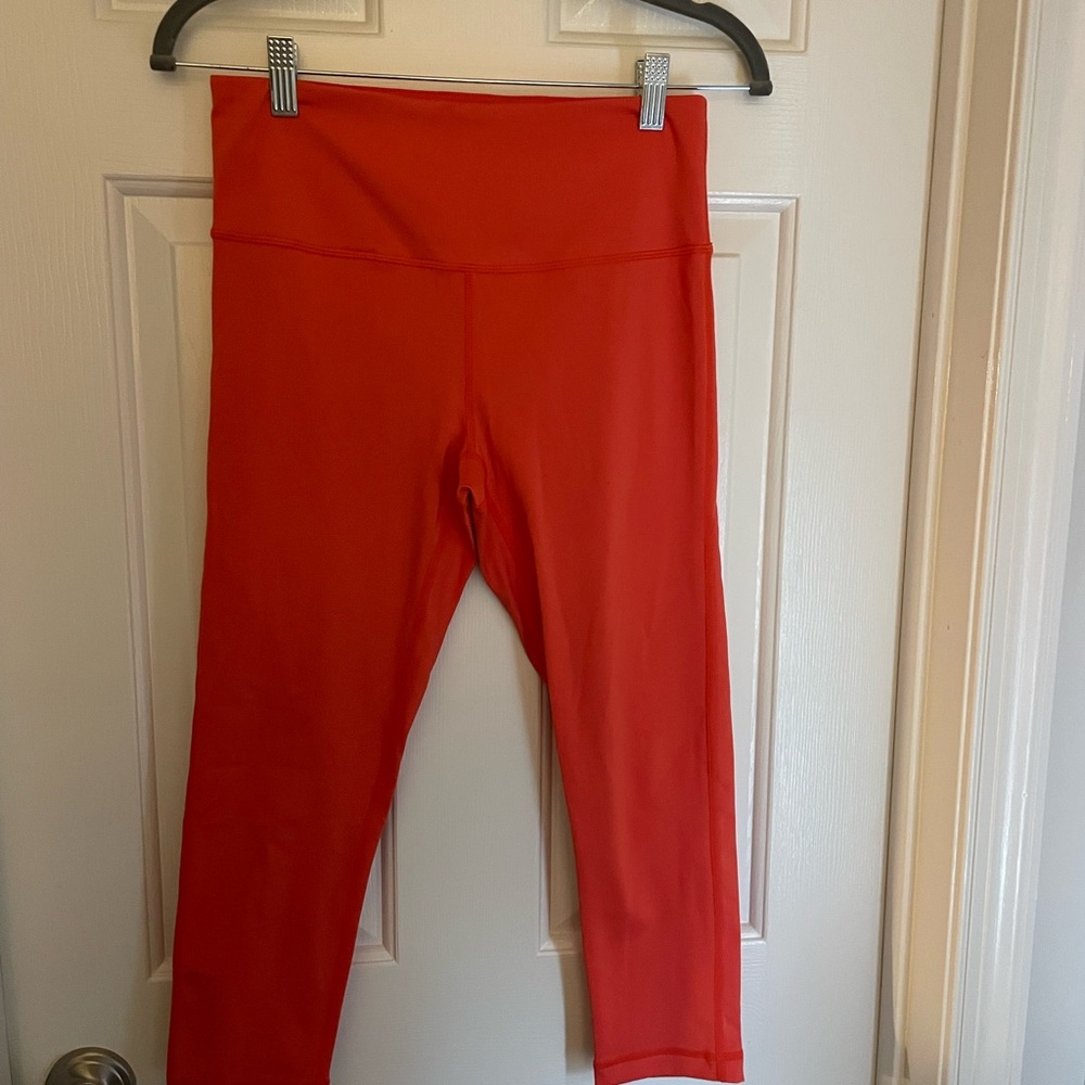 Zella Orange Cropped Leggings